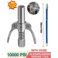 Manual High Pressure Grease Gun Coupler 10000PSI Lubrication Pump Nozzle Syringe Adapter Fitting For car Industrial Repair