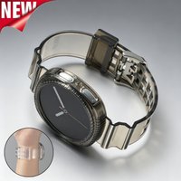 Transparent Band+Case Jelly Color Clear Bracelet Bumper Strap Wristband for Samsung Galaxy Watch 8 40mm for Galaxy Watch 8 44mm
