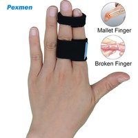 Pexmen 1/2/5/10Pcs Buddy Tape Finger Straps With Padded No-Slip Hook and Loop Finger Splint Solution To Support Injured Fingers