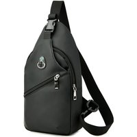 Männer Mode Umhängetasche Trendy Brust Tasche USB Schulter Tasche Freizeit Kleine Brust Tasche Große Kapazität Brust Tasche