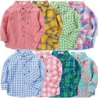 Boys Cotton Checkered Shirt Kids Casual Plaid Shirt Thin Outerwear 2026 Autumn Stylish Versatile School Teen Children Blouse