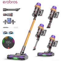 Erabros EV5 550W 70KPA draadloze stofzuiger Ultra-sterke zuigkracht 80 minuten looptijd Handheld slimme stofzuiger 4 modi