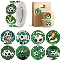 500Pcs 1 Inch Soccer Stickers Self Adhesive Sports Football Stickers for Sports Party, Team Gifts & Birthday Party