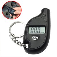 Mini Keychain Style Tire Gauge Digital Lcd Display Car Tire Air Pressure Tester Meter Auto Car Motorcycle Tire Safety Alarm New