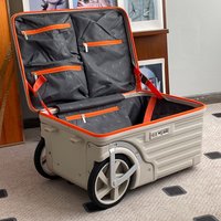 Side Opening Luggage Compartment with Oversized Wheels Large Capacity Travel Suitcase Travel Suitcase on Wheels