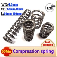 65Mn Spring Steel Wire Diameter 4.5 mm OD: 50-70 mm L: 30-150 mm High Elasticity Strong Pressure Compression Spring