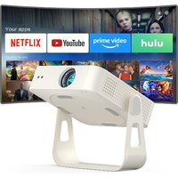 4K Smart Mini Projector WiFi and Bluetooth Support Movie Projector Portable Native 1080P Outdoor Projector with 360° Stand
