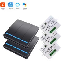 RF433 smart switch voice control Alexei Google 100-meter range application control smart home lighting Easy DIY