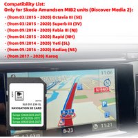 Version 2026-2027 MIB2 Amundsen+ Discover Media SD Card Update Europe UK Map for Skoda Fabia Octavia Superb Rapid Car 32GB