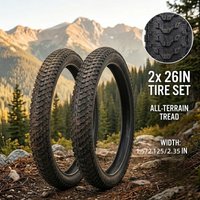 Pair 26x2.35 26x2.125 26x1.5 Bicycle Outer Tire 26er MTB Mountain Commuter Bike Tyre Durable Tread Replacement Parts Accessories