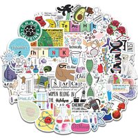 AliExpress Hizxj 50pcs Chemical Periodic Table Stickers Laptop Bicycle Guitar Skateboard Sticker Kid DIY Graffiti Waterproof Stickers Toy