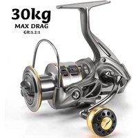 New Fishing Reel, Max Drag Right/left Inter-Changeable Handle Spinning Reel Gear 5.2:1 Ratio No-gap High Speed Fishing Reel