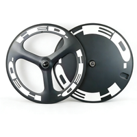 AliExpress ZEEUQI 700C Carbon Wheels Front 3 Spoke Rear Disc Wheel Time Trial Track/Road Bike Rim/Disc Brake Wheelset UD Matte Clincher/Tubular