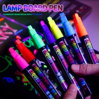 8/6 Color Set LED Highlighter Fluorescent Marker Pen Erasable Chalk 4/7mm Tip Stationery For LED Writing Board Painting Graffit
