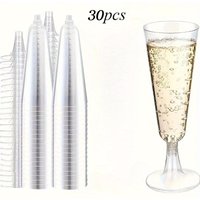 30Pcs Acrylic Champagne Cups for Wedding, Anniversary, Birthday Party, Christmas Decoration Supplies Multipurpose Drink Cups