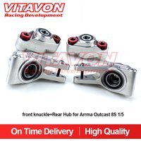 VITAVON CNC Alu7075 Front Knuckle+Rear Hub For Arrma Kraton 8S Outcast 8S 1/5
