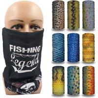Fish Scales Pattern Bandana Fishing Face Cover Mask Unisex Outdoor Sport Neck Gaiter Seamless Cycling Balaclava Snood Warmer
