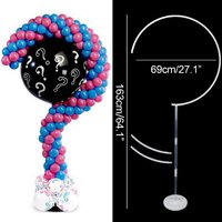 Support de ballons pour garçon ou fille, fournitures de fête pour révélation du sexe, bricolage, point d'interrogation, cadre de support de ballons, Base de colonne, décor de réception-cadeau pour
