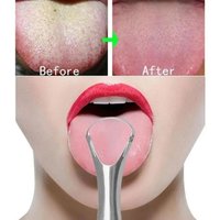 Stainless Steel Tongue Scraper Cleaner Fresh Breath Cleaning Coated Tongue Toothbrush Oral Hygiene Care Tools