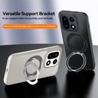 Translucent Shockproof Armor Magnetic Phone Case For OnePlus 15 6.78 inches 360° Rotating Bracket Matte Back Cover Coque Fundas