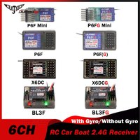 DUMBORC P6FG X6DCG P6F Mini 2.4G 6CH Receiver with Gyro for X6 X4 Transmitter Remote Controller RC Car Boat Model LED Light