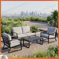 Aluminum Outdoor Furniture Set Waterproof Patio Chairs and Table for Villa Courtyard Leisure Sofa Modern Garden Furniture for