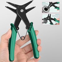 1pcs 2-in-1 Snap Ring Pliers Internal External Circlip Pliers Retaining Ring Remover for Automotive Mechanical Repair Hand Tools