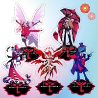 15Cm Acrylic Standing Plates for Hazbin Hotel Lucifer Husk Vox Charlie Anime Character Humanoid Desktop Ornament Creative Gift