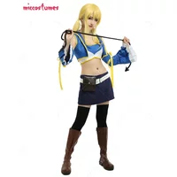 Miccostumes Women's Lucy Cosplay Costume with Belt Waist Bag and Whip