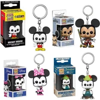 2025 New Funko Pocket Keychain Disney Mickey Mouse Minnie Matterhorn Bobsleds Attraction Vinyl Dolls Figure Model Toys Gifts