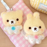1/2 Pcs cute plush teddy bear bunny pendant keychain backpack decoration cartoon pendant