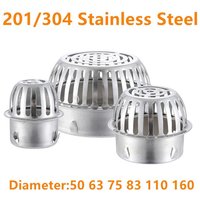 Stainless Steel Balcony Roof Round Large Displacement Anti-blocking Floor Drain Outdoor Rain Bucket Drainage Floor Drain