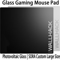 W-WALLHACK SP004 Black And White Tempered Glass Mouse Pad E-sports Desk Pad Gaming FPS Extra Large Size Custom Mousepad Replica