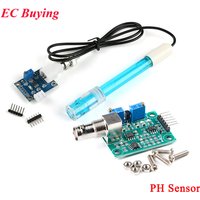 PH Sensor Module For Arduino PH 0-14 Value Liquid Detection Test Electrode Probe for 51/STM32 BNC 5V DS18B20 Signal Output Port