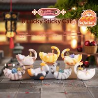 Creative Lucky Money Cat Crystal Blind Box Mini Figurine Wealth Attraction Desk Ornament Cute Home Office Decor Holiday Gift