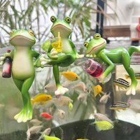 New Creative Funny frog pot hanging resin crafts pure handmade flower pot fish tank Outdoor balcony gardening trinkets Ornament