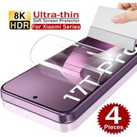 4Pcs Screen Protector For Xiaomi 17T 15T Pro 14T 13T 12T 11T 12 11 Lite 5G 12S 13 14 15 17 Ultra Pro Max Slim Soft Hydrogel Film