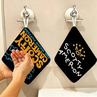 Brand S-Scotty C-Cameron Logo Fashion Polyester Cotton Hanging Kitchen Towel, Absorbent Hand Wiping Cloth for Daily Cleaning