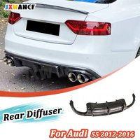 JXWANCF for Audi A5 Sline S5 B8.5 Sedan 2012-2017 Carbon Fiber Rear Lip Diffuser FRP Rear Bumper Lip Diffuser Spoiler