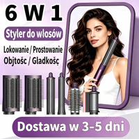 Szczotka do włosów SenCiciMen 6 w 1, zestaw szczotek do stylizacji włosów z jonizacją - szczotka do suszenia włosów z gorącym powietrzem o wysokiej prędkości 110 000 obr./min, lokówka do włosów,
