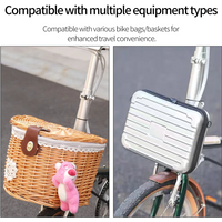 Folding Bike Front Bag Raised Base Aluminum Alloy Front Carrier Mount Adapter Raiser for Dahon Brompton Folding Bike