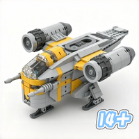 2026 New Hot Toys Razor Crest Star Vessel Building Blocks DIY Assemble Educational Collectible Model Toy Perfect Birthday Gift