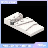 Semi Modular Hoth Trench Mini Scale Model MOC Building Blocks DIY Assemble Bricks Architecture Educational Toys Gifts 308PCS