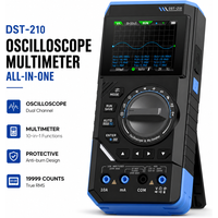 FNIRSI DST-210 Handheld Oscilloscope 10MHz Bandwidth, 19999 Counts, Digital Oscilloscope Multimeter DDS Generator 3IN1, 48MS/s