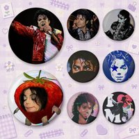 Michael Jackson Brooches Cartoon Badge Pins Backpack Hat Accessories Friend Gift