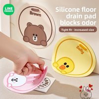 LINE FRIENDS Brown drain filter, anti-odor floor drain sticker, sewer anti-odor and anti-insect bathroom products Cony Sally