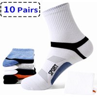 10 Pairs High Quality Men's Socks Black Sports Cotton Sock Casual Run Spring Summer Mesh Thin Sock Men Breathable Male Sock Gift