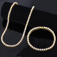 ZAKOL 8/18/20/24inch Classical 4MM Tennis Chain Iced Out Necklace for Women Men Fashion Hip-Hop Jewelry Choker Gift