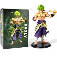 21CM Broly Figure Anime Dragon Ball Super Saiyan Golf Model Japan Samurai Image Toy Gift Collection Decorate Ornaments PVC