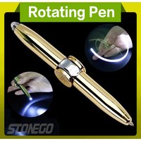 STONEGO Relieve Stress Spinner Pen Gyroscope Decompression Light Ball Pen Shape Finger Gyro Writing Pen